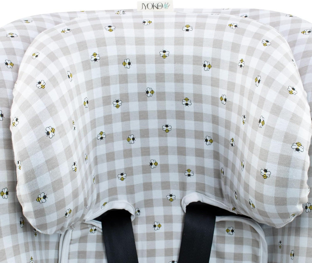 JYOKO Kids Bezug kompatibel mit Joie Spin 360, Nuna Rebl, aus Baumwolle (Picnic Vichy) Picnic Vichy