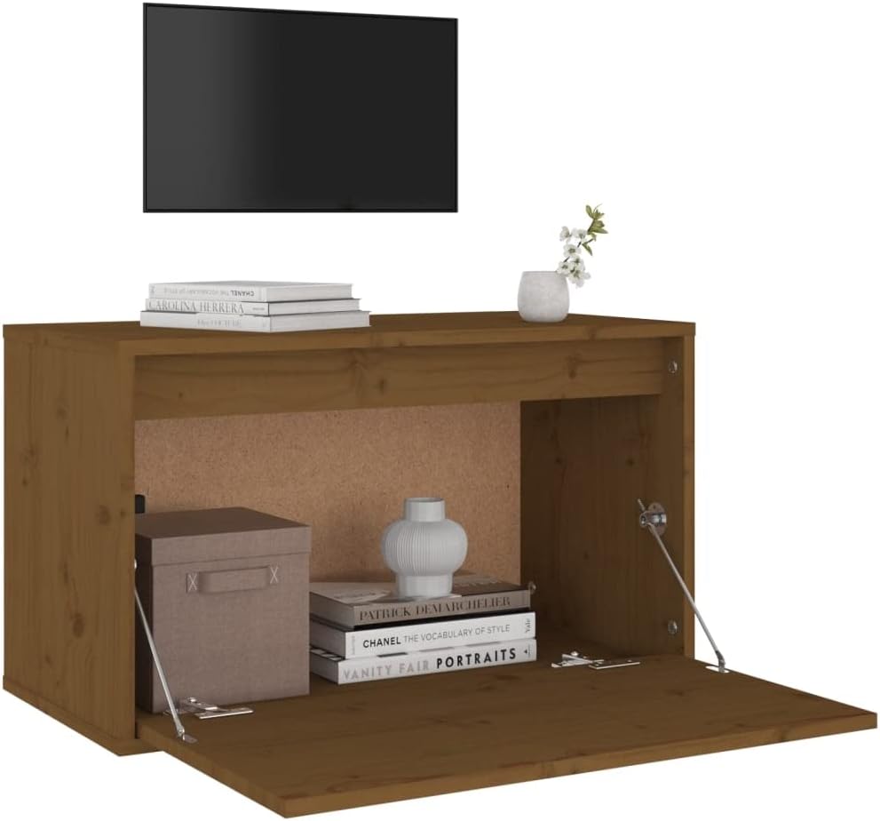 WIFESE 60x30x35 cm Wandschrank TV Schrank Hängeschrank Nachttische TV Board Hängende Nachtkommode fü