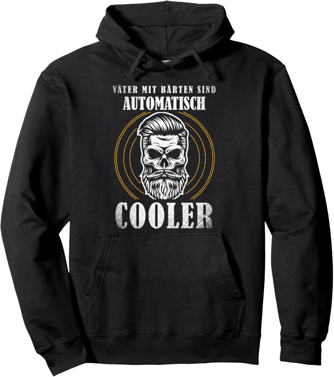 Väter Mit Bärten Sind Automatisch Cooler Vatertag Bart Papa Pullover Hoodie