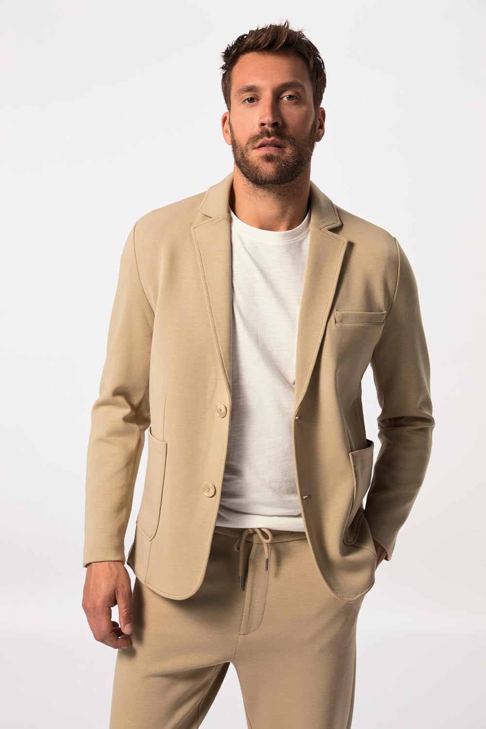 JP 1880 Herren grosse Grössen Übergrössen Menswear L-8XL JP1880 Jerseysakko New York, FLEXNAMIC®, Bu