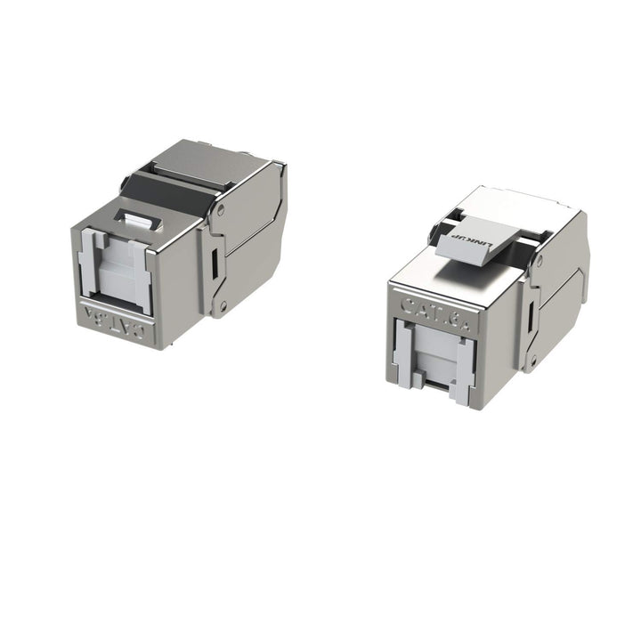 LINKUP - RJ45 Connectors Cat6A (12 Pack) Shielded Keystone Jack Metal Die-Cast Field Modular Termina