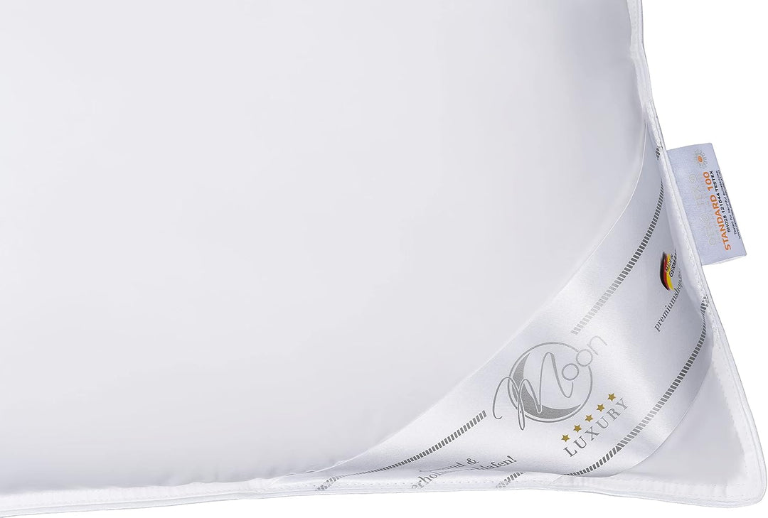Moon Luxury Kopfkissen 3-Kammer Innenkissen ca. 40x80 cm - 400g - 90% Daunen und 10% Federn mit Trau