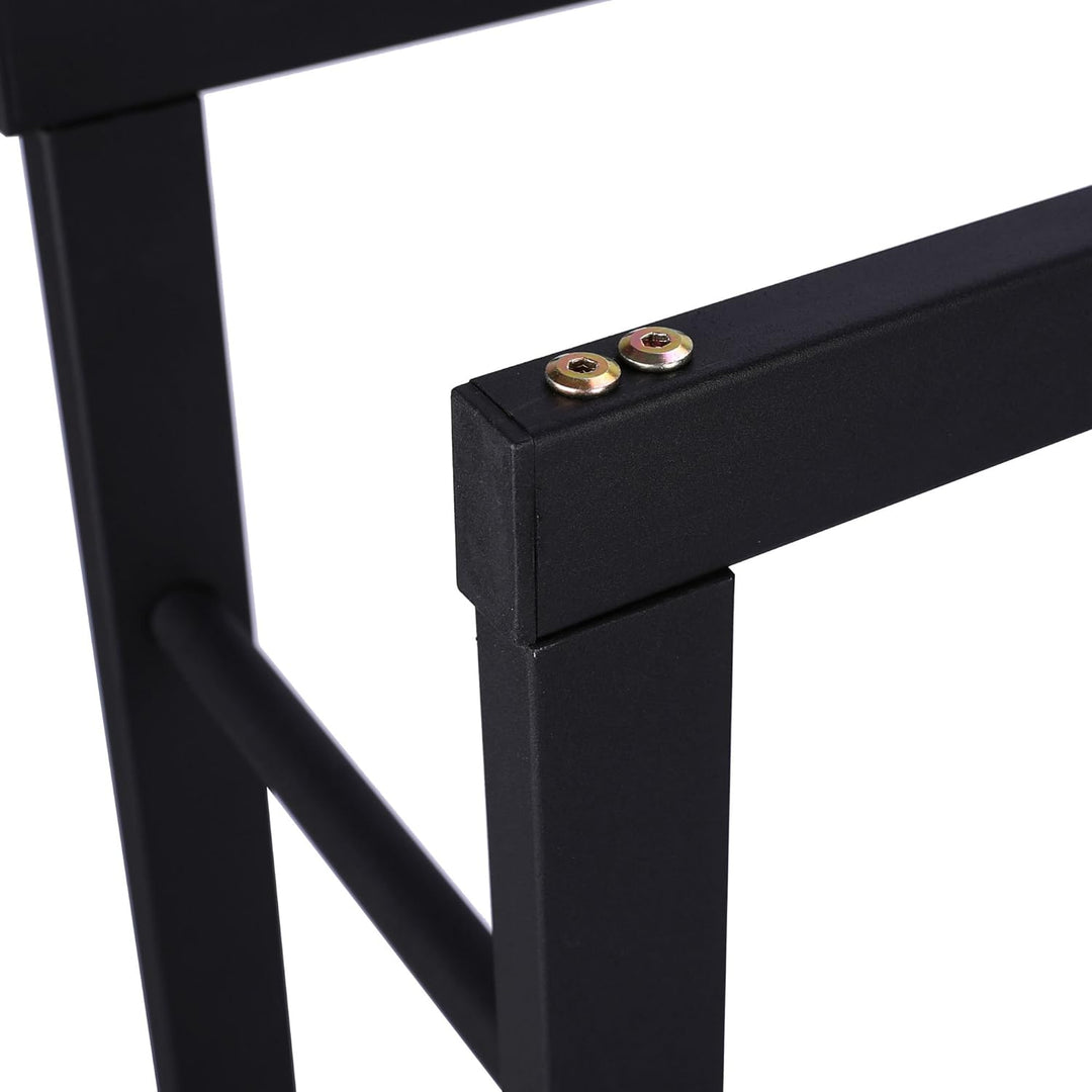 Zelsius Kaminholzregal | 40 x 25 x 100 cm - schwarz | Brennholzlager Metall, Kaminholzständer, Regal