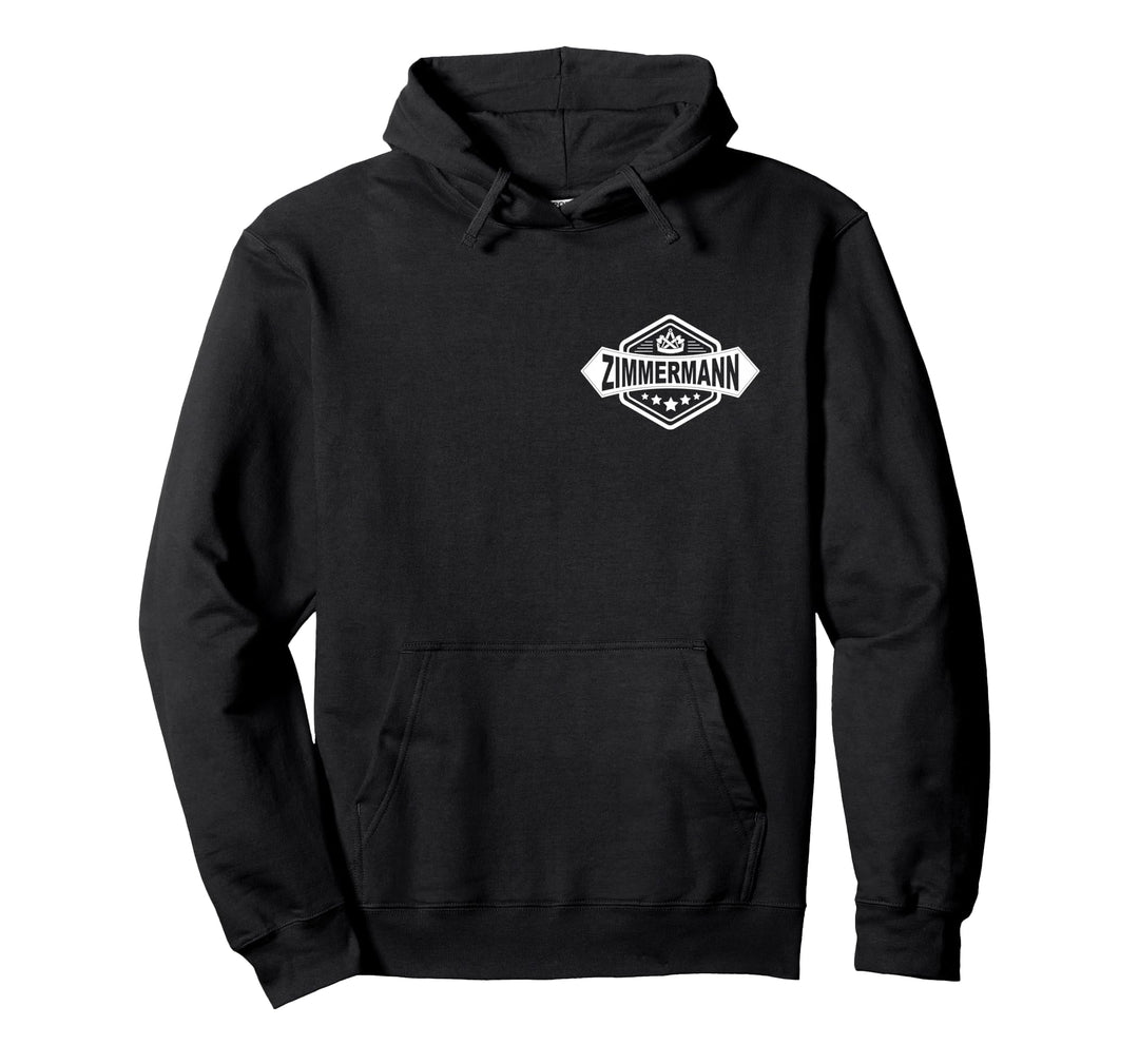 Zimmermann Zeichen mit traditionellem Zunftwappen auf Brust Pullover Hoodie