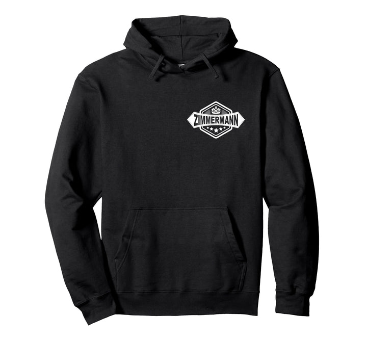 Zimmermann Zeichen mit traditionellem Zunftwappen auf Brust Pullover Hoodie
