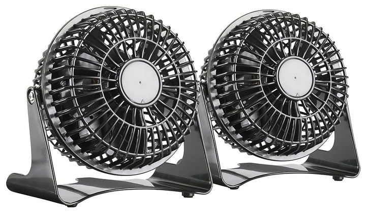 Sichler Haushaltsgeräte Tischventilator klein: 2er-Set kompakte Tisch-Ventilatoren VT-111.T, 14 Watt
