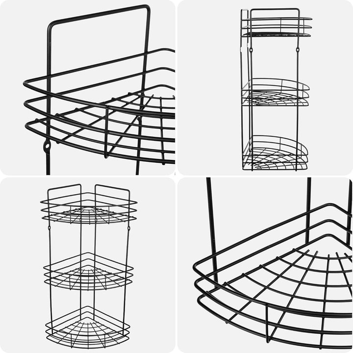 KADAX Duschablage Ecke, Badezimmer Organizer, Eckregal, Badregal, Duschregal, Duschgel und Shampoo H