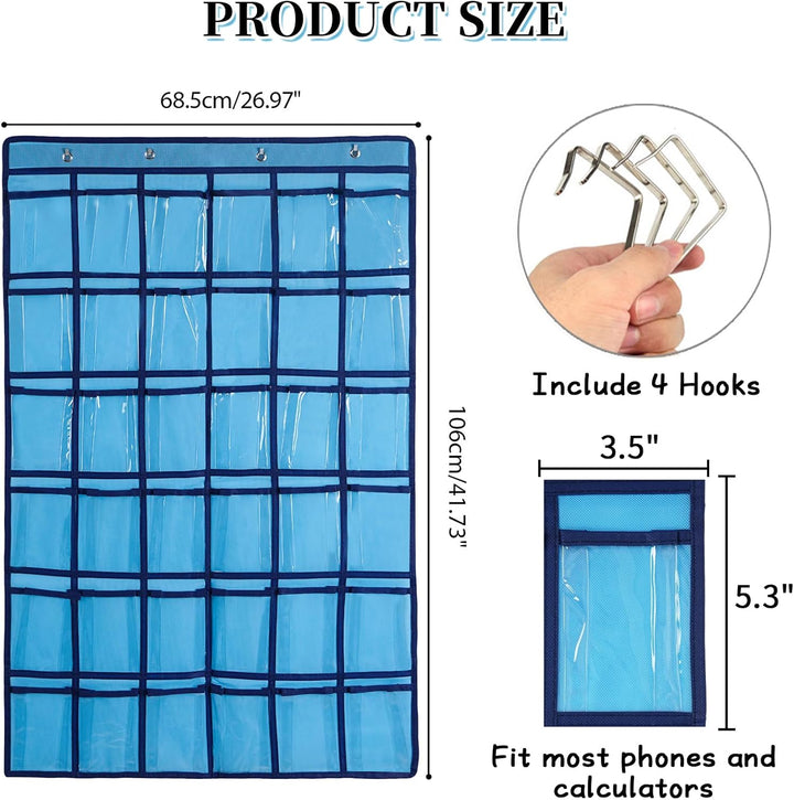 SAVORLIVING Organizer zum Aufhängen über der Tür, Handy, zum Aufhängen, Klassenzimmer, Diagramm, Wan