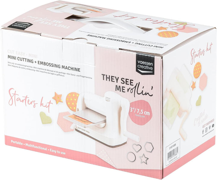 Vaessen Creative Cut Easy Mini Starter Kit, Weiss Cut Easy Mini (7,5cm), Cut Easy Mini (7,5cm)