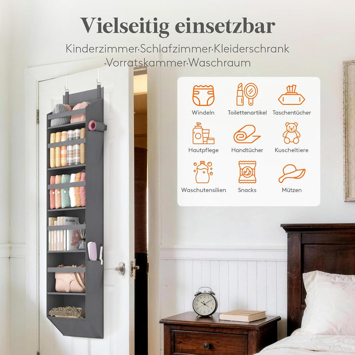 Lifewit Türorganizer Hängeorganizer, 6 Regal klar Fenster hängende Lagerung mit 4 Seitentaschen, Tür