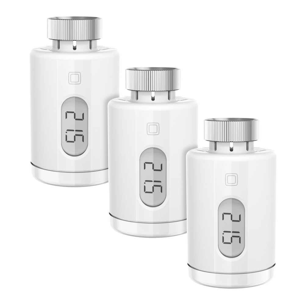 Homematic IP 3er Set Smart Home Heizkörperthermostat – Pure, digitaler Thermostat Heizung, Steuerung