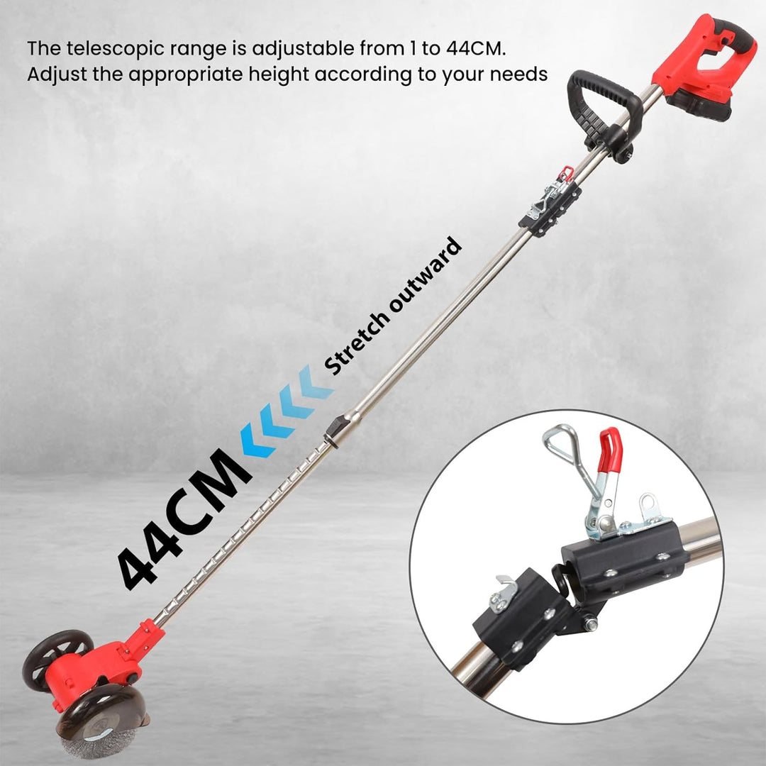 Akku-Fugenreiniger Kompatibel mit Makita 18v Batterie,120-155cm Arbeitsgriffhöhe, mit wechselbare Fu