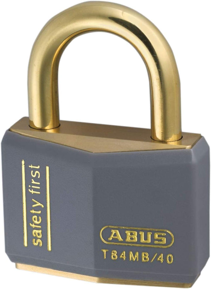 ABUS 28355 Serie Nautic INOX Vorhängeschloss aus massivem Messing - Grau Grau 40mm Verschiedenschlie