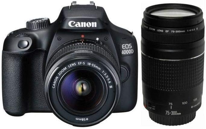 Canon EOS 4000D Kit + EF-S 18-55 DC III + 75-300 DC, 3011C010