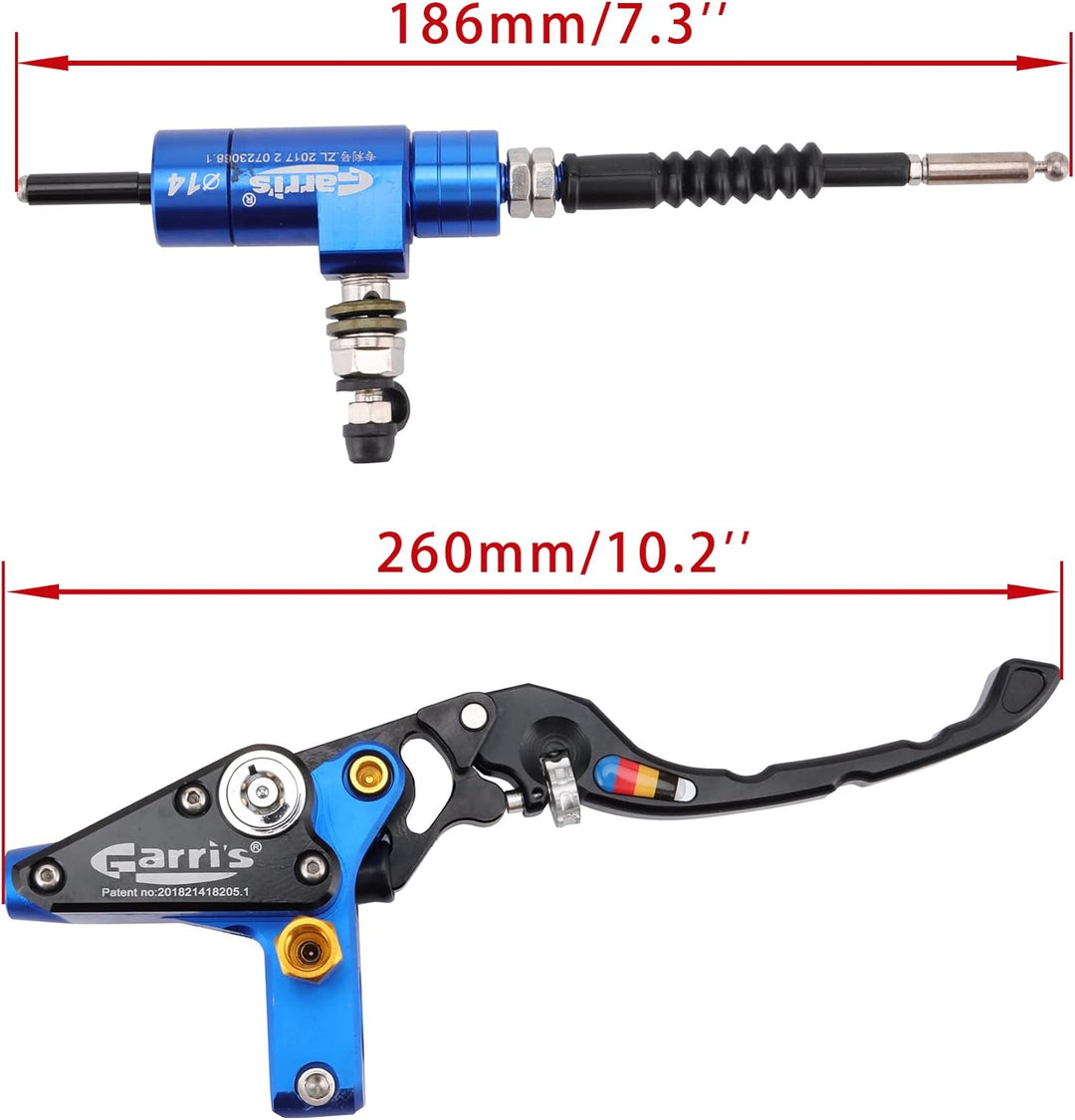 WOOSTAR 22mm Motorrad Hydraulische Kupplung Hauptbremszylinder mit CNC Bremshebel Ersatz für Motorra