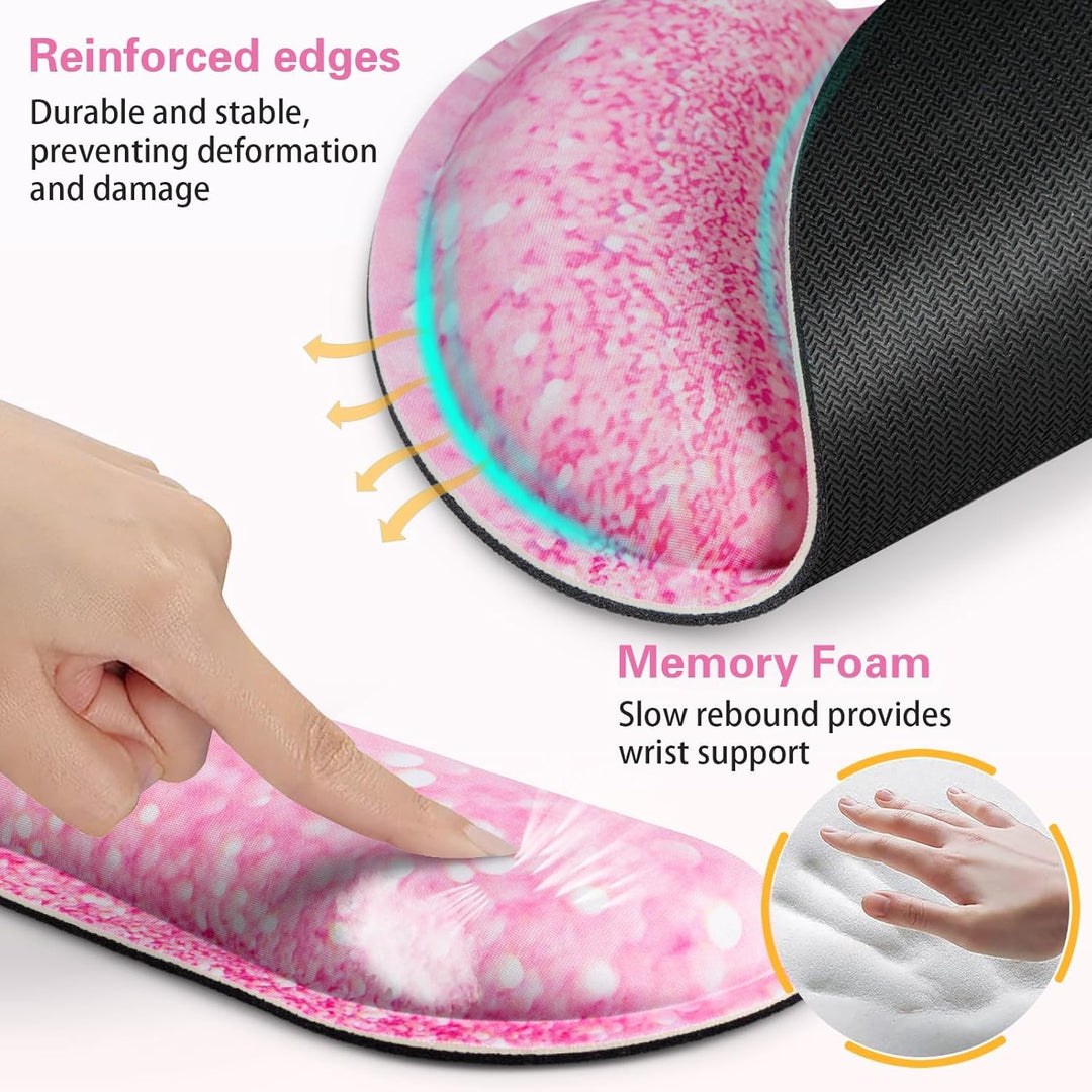 3-in-1 Mousepad Set,Acezeek Handballenauflage Tastatur,Mauspad mit Gelkissen,Cup Pad,Ergonomisches M