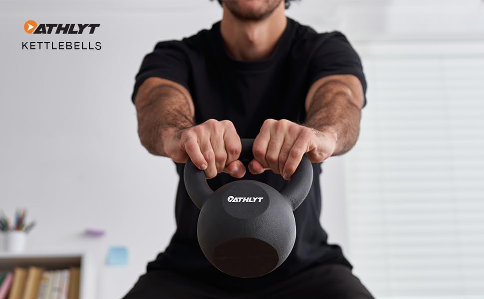 Athlyt - Kettlebell/Kugelhantel aus Gusseisen, 2 kg 10kg, 10kg