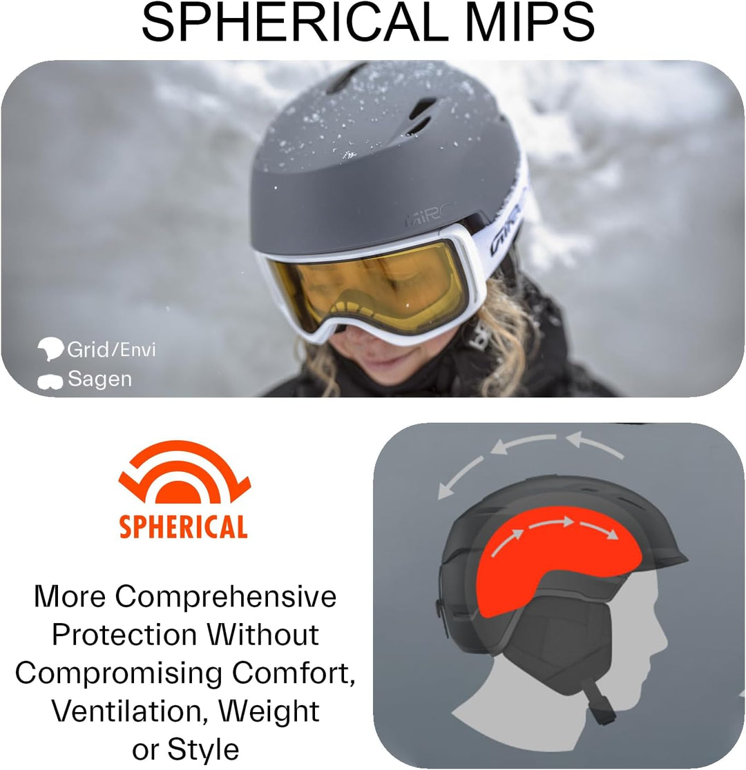 Giro Envi Spherical MIPS Skihelm - Snowboardhelm für Damen Indigoblau matt M, Indigoblau matt M