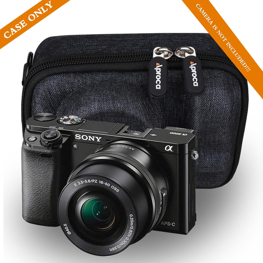 Aproca Hard Storage Travel Protective Case, for Sony Alpha a6000 Mirrorless Digital Camera Dunkelgra