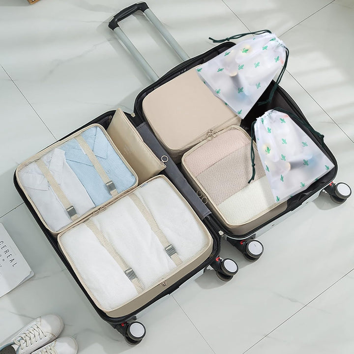 Koffer Organizer Set 13-teilig, Wasserdicht Packing Cubes, Multifunktionale Travel Packwürfel, Koffe