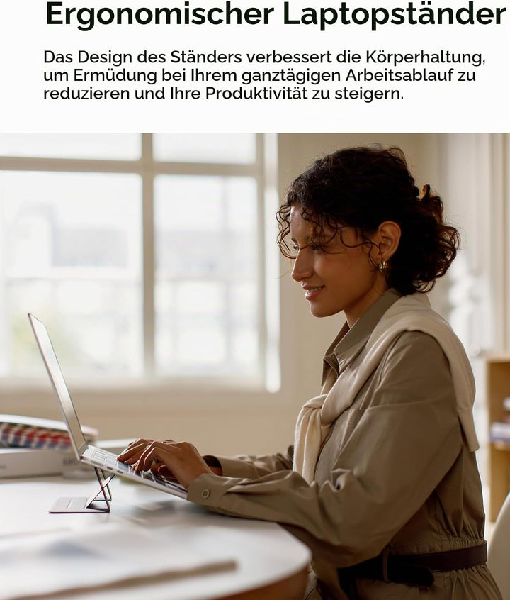 MOFT Laptop Ständer, Faltbarer Laptopständer Notebook Ständer mit 2 einstellbaren Winkeln, Haltung V