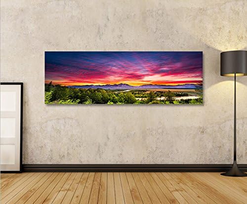 islandburner Bild Bilder auf Leinwand Berge Natur Landschaft Himmel Gewitter Panorama XXL Poster Lei