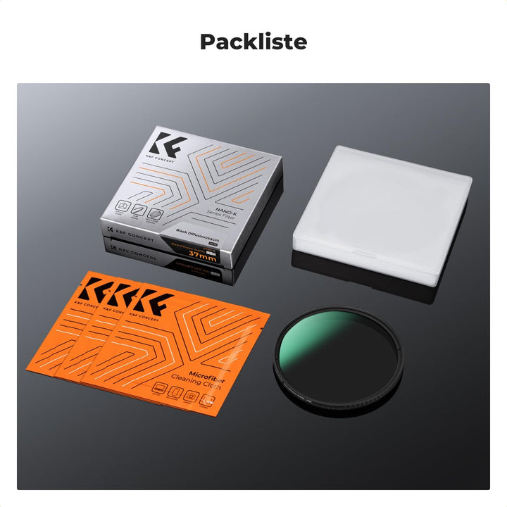 K&F Concept Nano-K Serie 2-IN-1 Filter Black-Mist 1/4 Filter&Polfilter 52mm,Promist Filter&CPL Filte