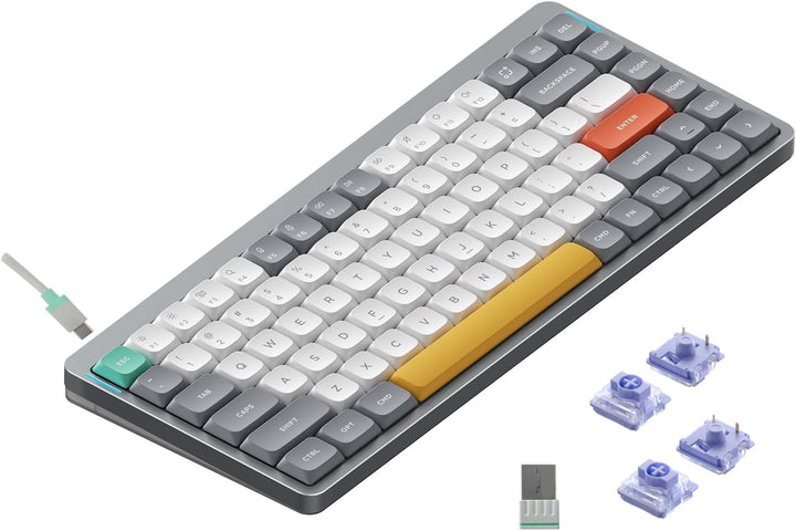 nuphy Air75 v2 Mechanische Tastatur QMK/VIA, 75% Low Profile Kabellose Tastatur, Bluetooth 5.1, 2.4G