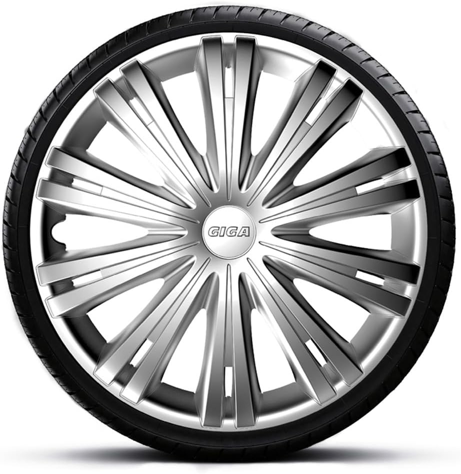 AUTO-STYLE Satz Radzierblenden Giga 15-Zoll Silber Silber 15-Zoll, Silber 15-Zoll