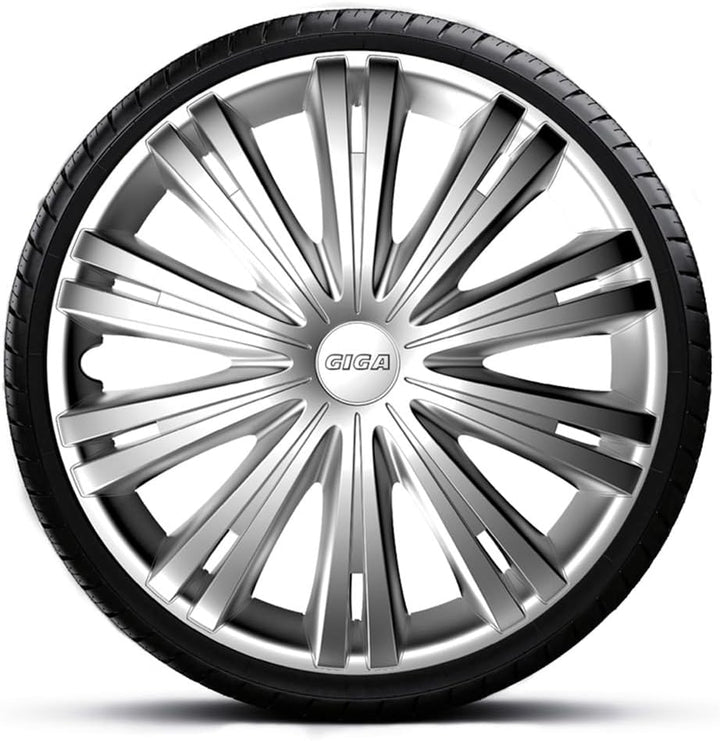 AUTO-STYLE Satz Radzierblenden Giga 15-Zoll Silber Silber 15-Zoll, Silber 15-Zoll