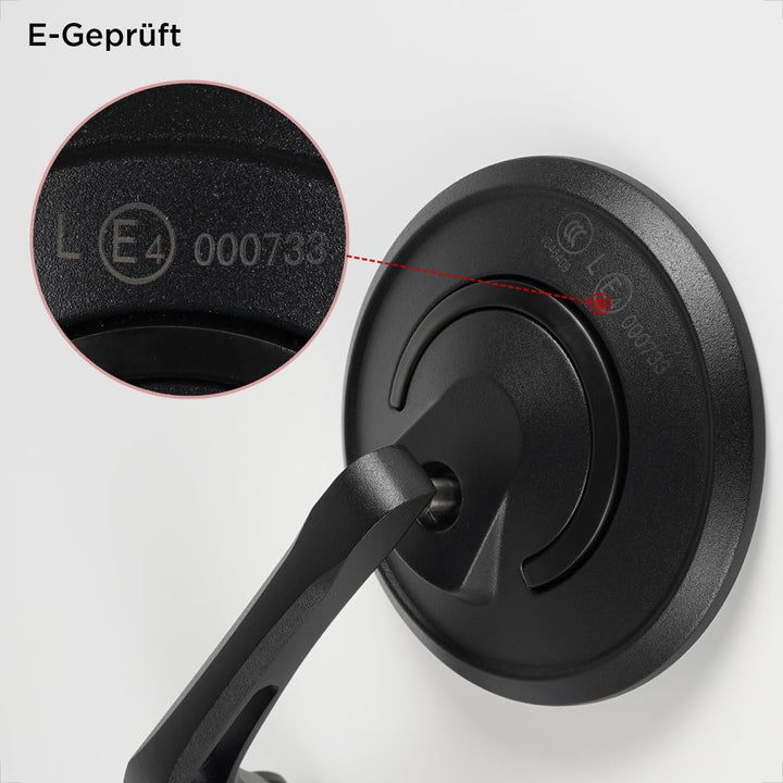 Evermotor Aluminiumlegierung Lenkerendenspiegel E-geprüft, 360°Drehbar Motorrad Spiegel, 7/8" 22mm R