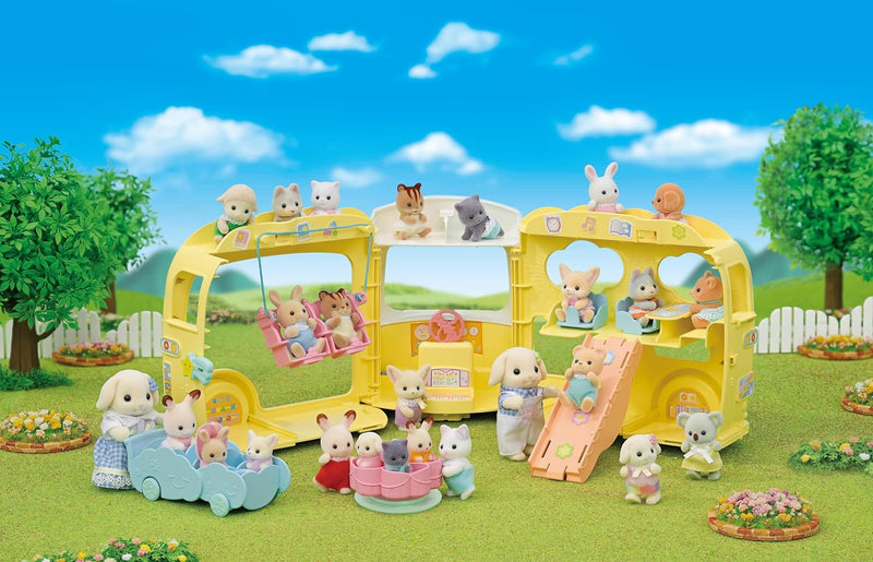 Sylvanian Families - 5744 Erlebniskindergarten Bus Regenbogen - Puppen Spielset