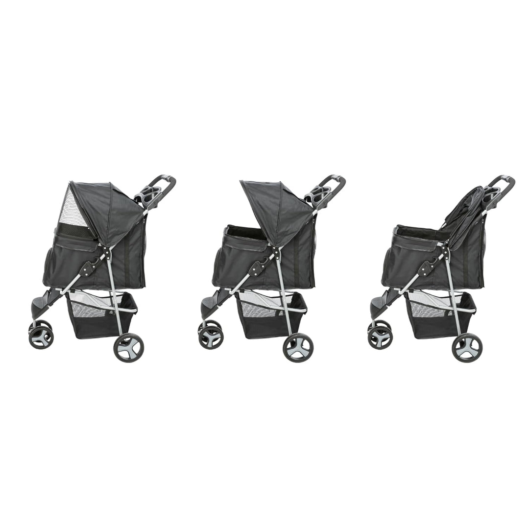 TRIXIE Buggy für Hunde, 47 × 100 × 80 CM, 4,6 kg - extra leicht, schwarz, bis 11 kg belastbar - 2895