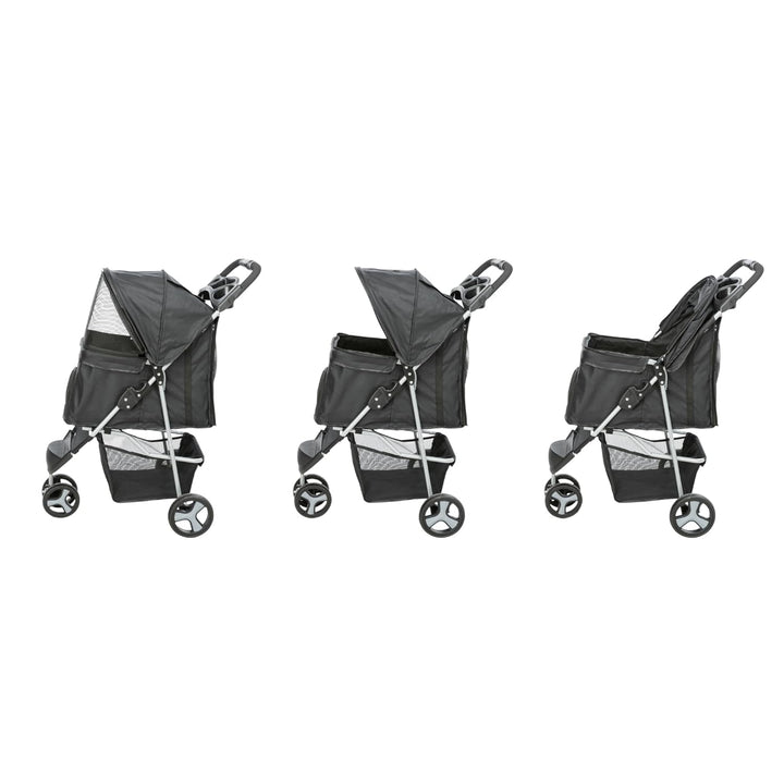 TRIXIE Buggy für Hunde, 47 × 100 × 80 CM, 4,6 kg - extra leicht, schwarz, bis 11 kg belastbar - 2895