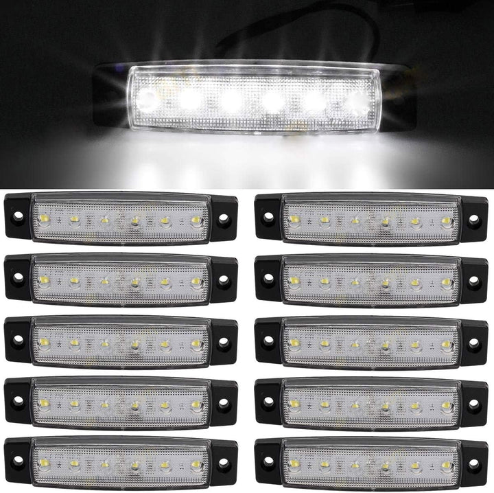 KYYET LED-Seitenmarkierungsleuchten 6 LED-Umrissleuchten für LKW, Anhänger, Wohnmobil, Wohnmobil, Pi