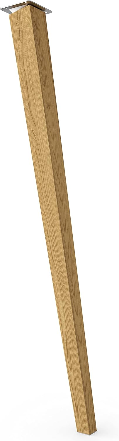 Sossai® Holz-Tischbeine - Clif Square | Öl-Finish | Höhe: 71 cm | HMF4 | eckig, konisch (schräge Aus