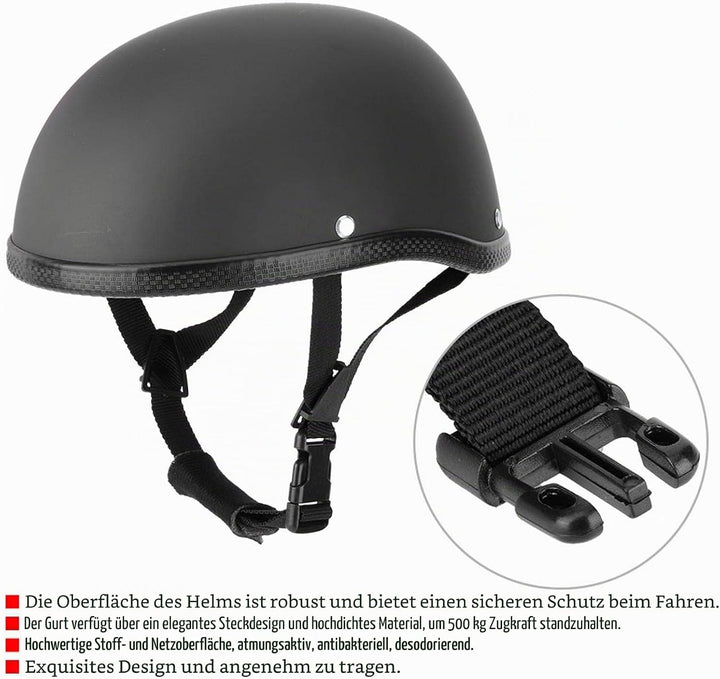 Retro Motorradhelm, Halbgesichtshelm, Motorrad Halbgesichtshelm, Motorradhelm Exquisite Herren Retro