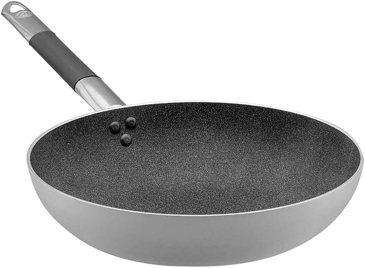 Pentole Agnelli ALSC111BGC28 Linea Shark Skin Hohe Bratpfanne, Aluminium, Keine Angaben 28 cm hoch,