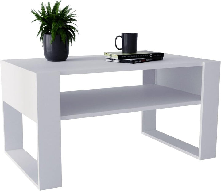 MRBLS Couchtisch – modernes rustikales Design – Wohnzimmer-Tisch Beistelltisch Kaffeetisch Sofatisch