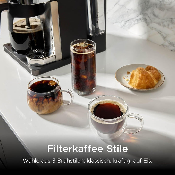 Ninja Prestige 2-in-1 Filterkaffee- und Kapselmaschine mit integriertem Milchaufschäumer, für Latte,