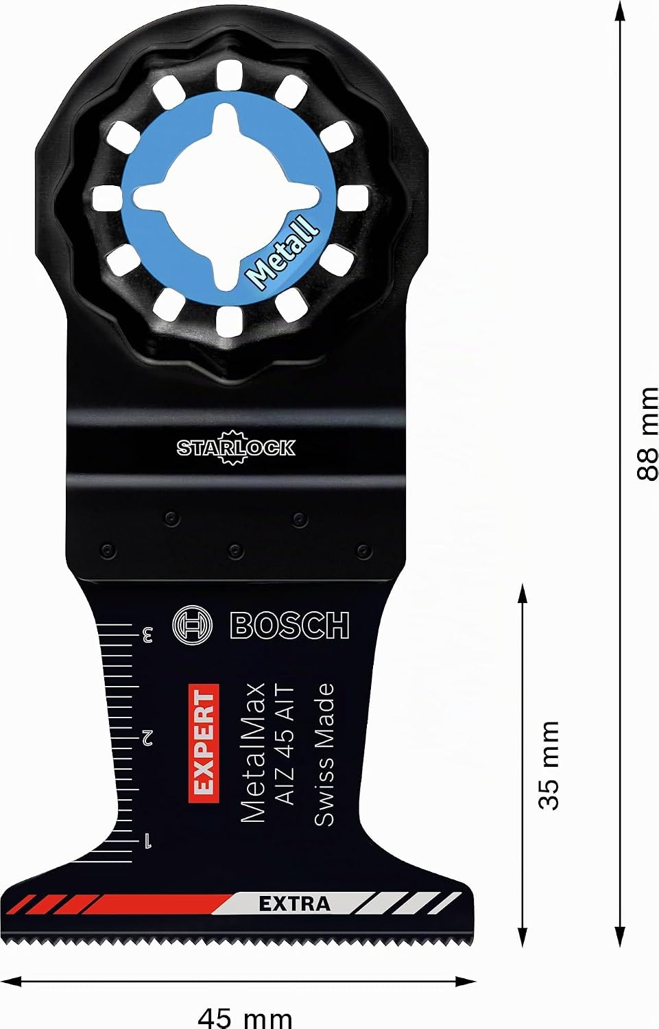 Bosch Professional 1x Sägeblatt Expert MetalMax AIZ 45 AIT (für Stahl, Edelstahl, Breite 45 mm, Zube