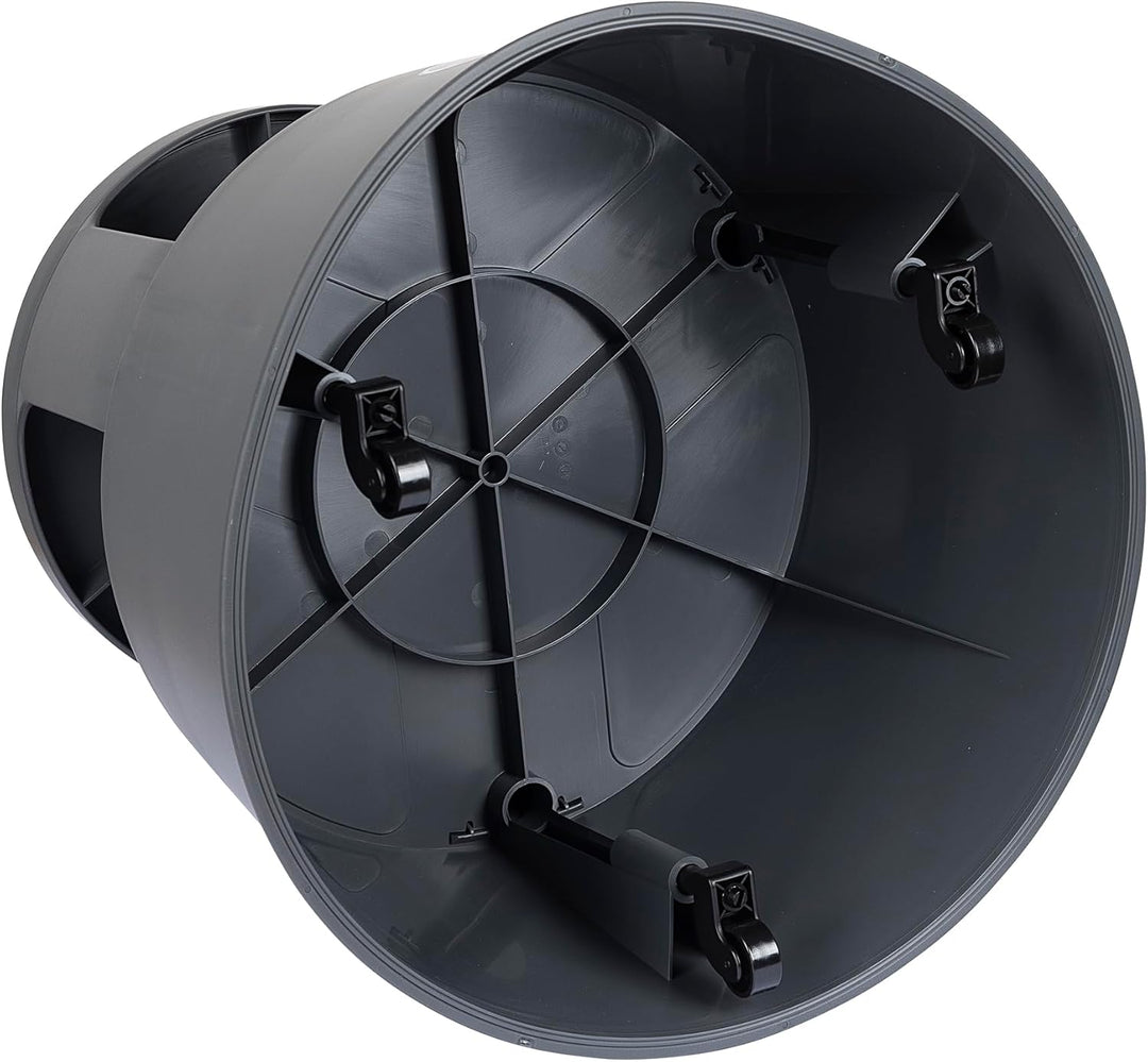 WEDO Rollhocker Super Step – robuster Tritthocker aus bruchfestem Kunststoff, TÜV/GS-geprüft nach EU