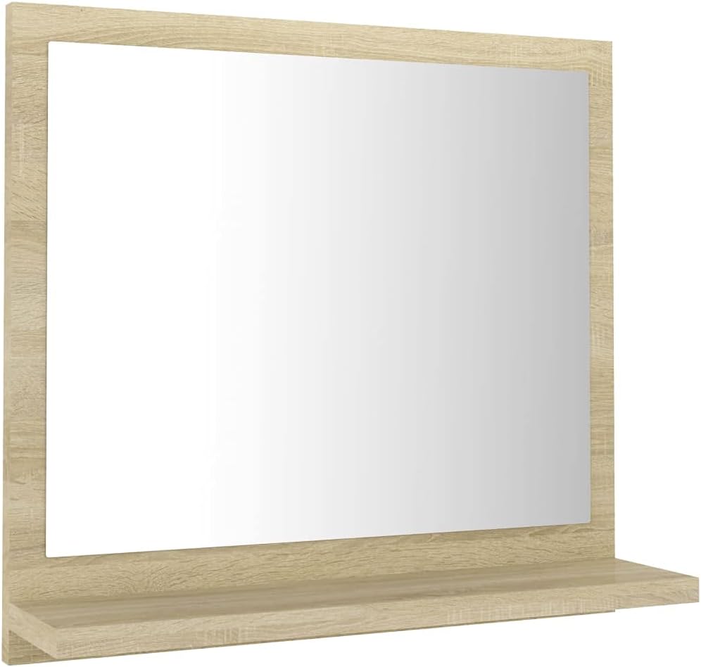BUKSCYJS Spiegelschrank,Badezimmer Schrankbadspiegel Sonoma-Eiche 40x10,5x37 cm Holzwerkstoffgeeigne