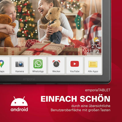 emporiaTABLET | Seniorentablet 4G Volte | Tablet-PC mit SIM-Karte | 10,1-Zoll-Display | Android 11 |