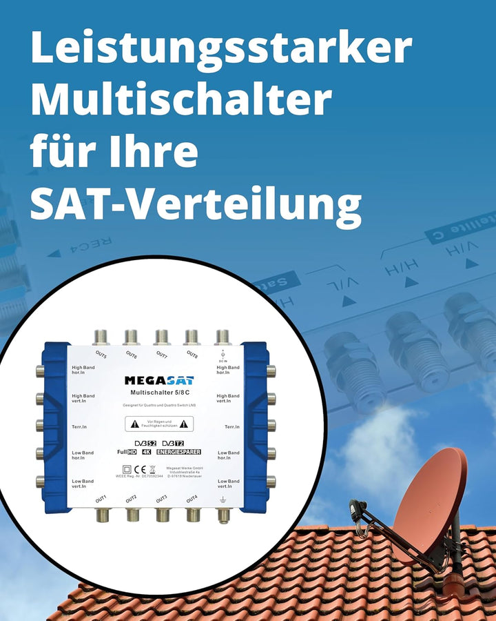 MegaSat 0600189 Multischalter 5/8 C Silber