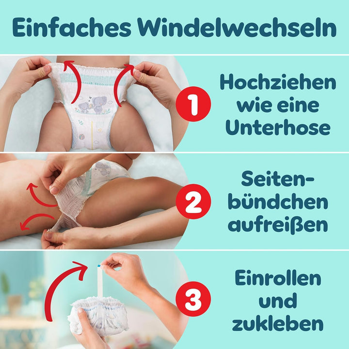Pampers Premium Protection Pants Grösse 3, 192 Windeln, 6kg-11kg, mit 360° Passform und weichen Anti