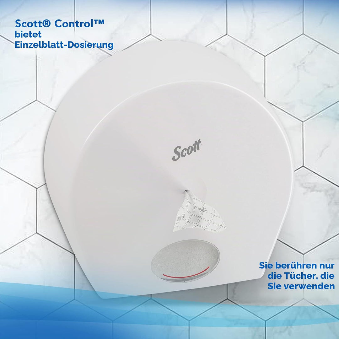 Scott Control Einzelblatt-Toilettenpapier mit Zentralentnahme 8569 – 2-lagiges Toilettenpapier – 6 P