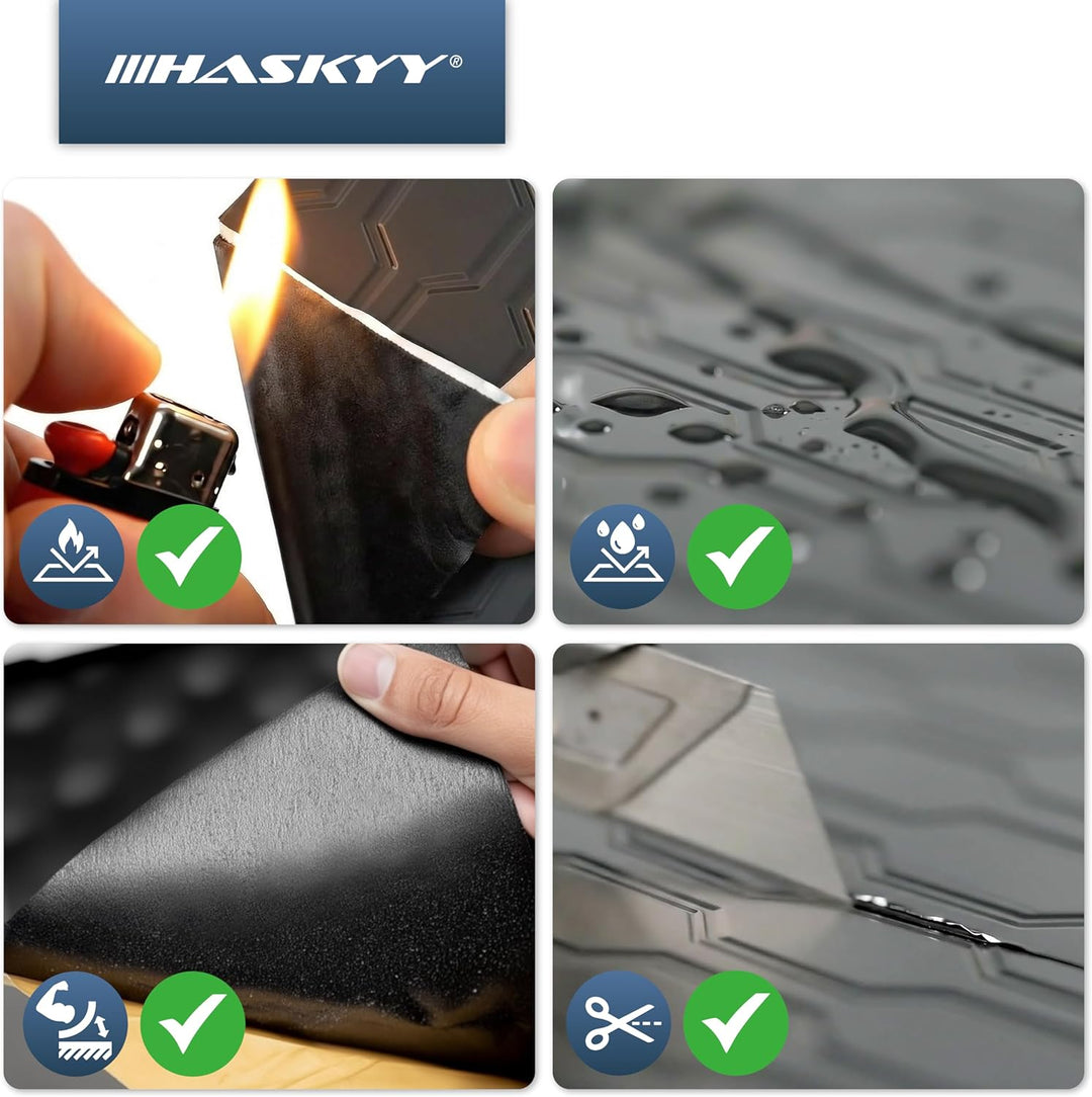 HASKYY Alubutyl Dämmmatte Schallschutz 2x Rollen 400x25 cm - 2m² Dämmung für KFZ, LKW, Wohnmobile, B