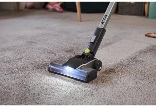 RYOBI 18 V ONE+ Akku-Bodenhandsauger RSV18-120G (30 AirWatt Saugleistung, 820 l/min Luftstrom, 24 cm