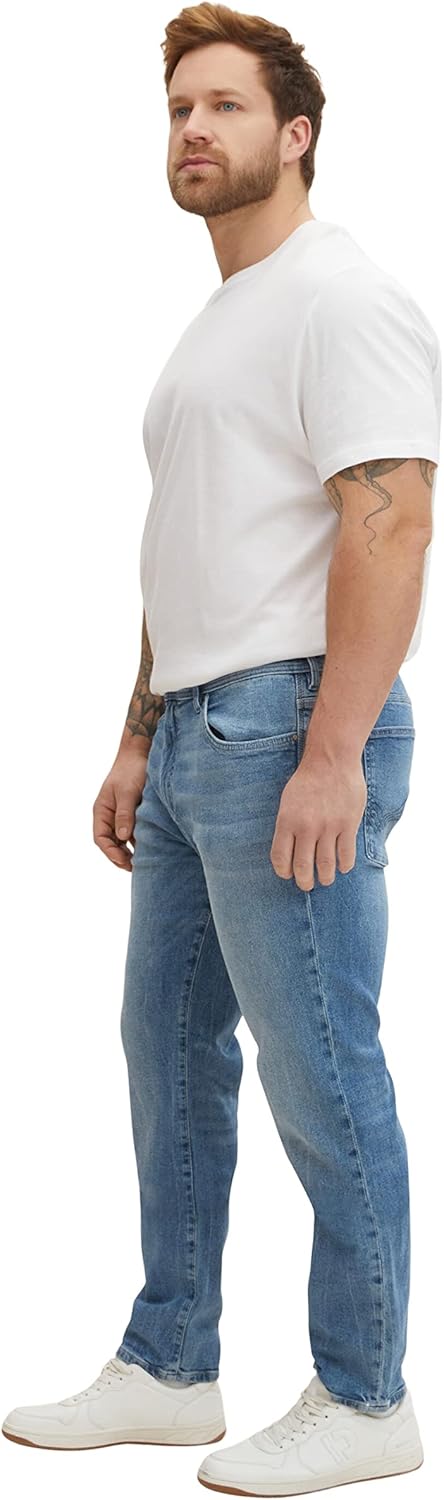 TOM TAILOR Denim Herren Piers Slim Jeans 29W / 32L 10223 - Destroyed Mid Stone Grey Denim, 29W / 32L